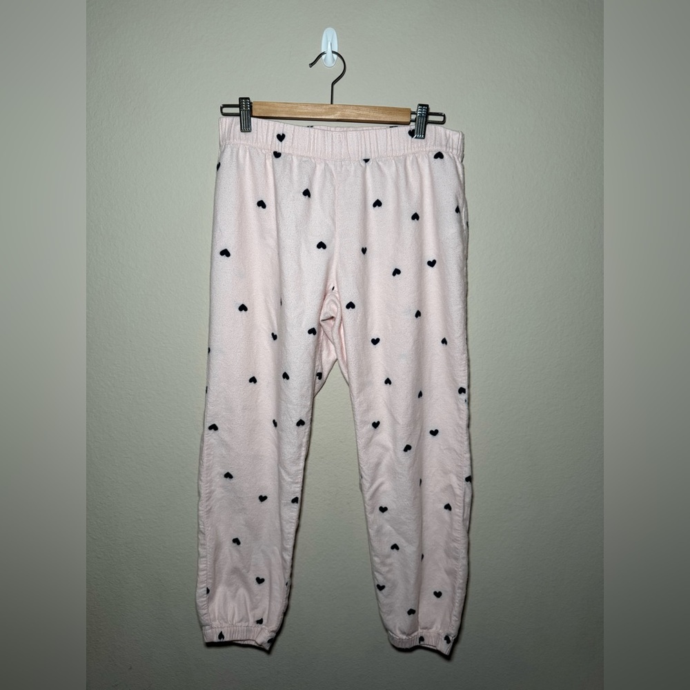 Gap Small pink hearts Flannel PJ Joggers
